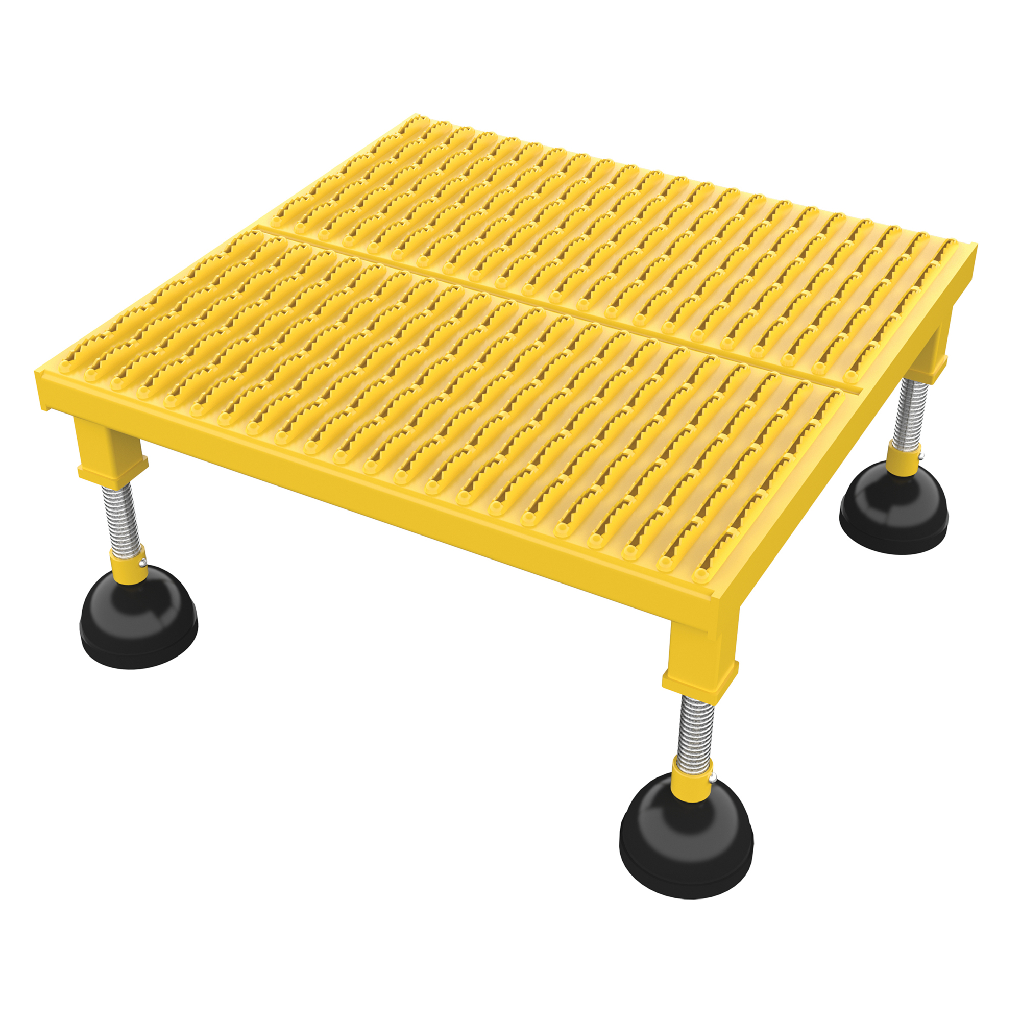 Vestil Portable Adjustable Height Stand - 500 lb Capacity, 23.5in. x 24.063in. Platform, Serrated Deck, Model# PAHW-L-2424